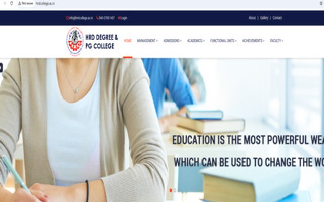 HRD Degree & PG College website