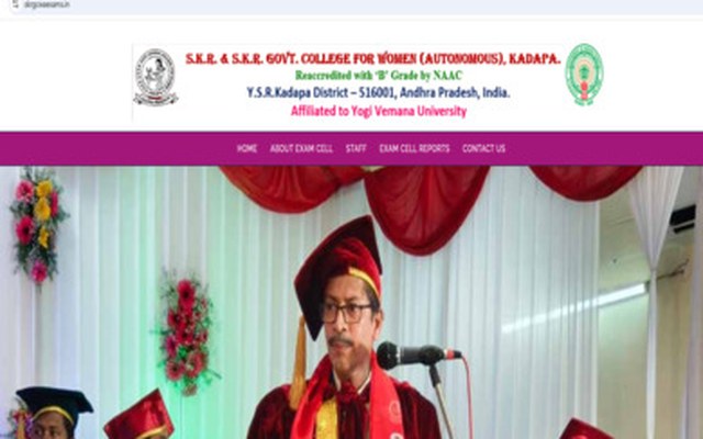 SKR & SKR Government College for Women website