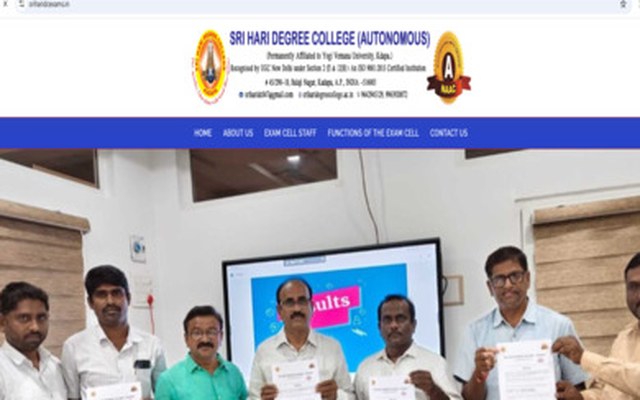 Sri Hari Degree College website