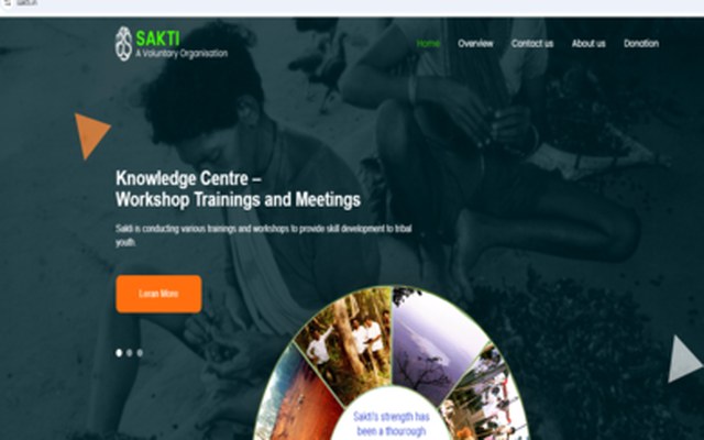 Sakti, A Voluntary Organisation website